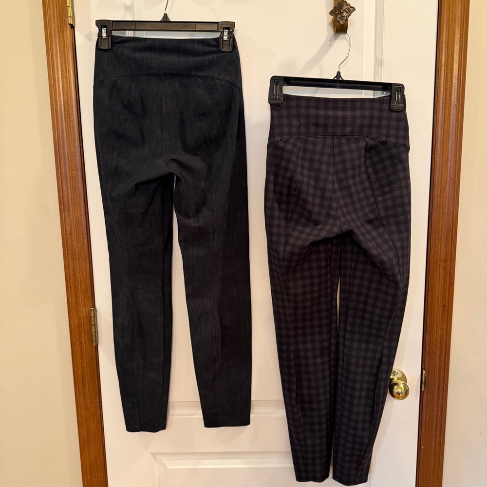 SET! lululemon athletica Size 4 Set of 2 Black/Gray “Dressy” Leggings